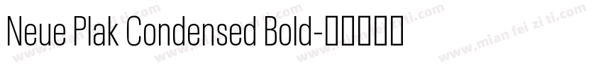 Neue Plak Condensed Bold字体转换